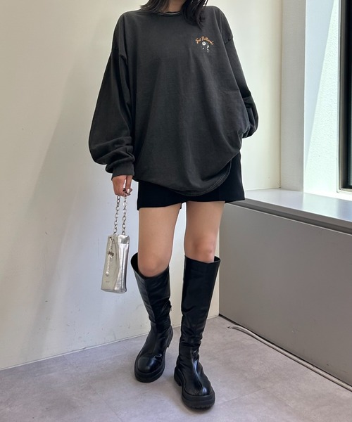 「WHO'S WHO gallery」 長袖カットソー FREE チャコールグレー レディース_画像6