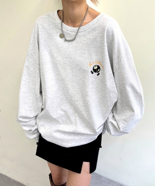「WHO'S WHO gallery」 長袖カットソー FREE チャコールグレー レディース_画像8