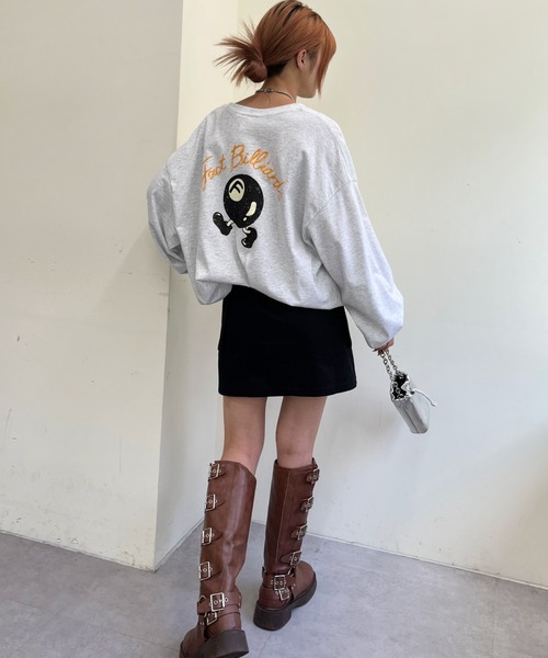 「WHO'S WHO gallery」 長袖カットソー FREE チャコールグレー レディース_画像9