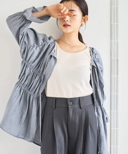 「mil」 パンツ - チャコールグレー レディース_画像6