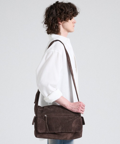 Parts Lab. ショルダーバッグ 「Parts Lab.」Cow Suede Flap Shoulder
