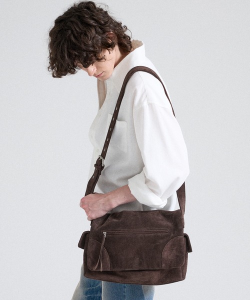 Parts Lab. ショルダーバッグ 「Parts Lab.」Cow Suede Flap Shoulder