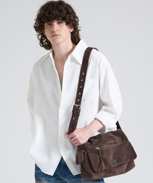Parts Lab. ショルダーバッグ 「Parts Lab.」Cow Suede Flap Shoulder