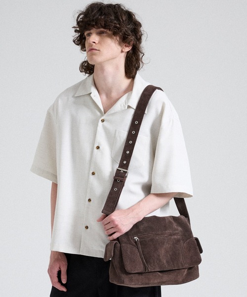 【Parts Lab.】リアルスエードフラップショルダーバッグ Parts Lab. ショルダーバッグ 「Parts Lab.」Cow Suede Flap Shoulder