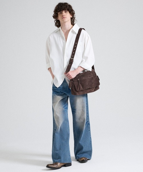 Parts Lab. ショルダーバッグ 「Parts Lab.」Cow Suede Flap Shoulder