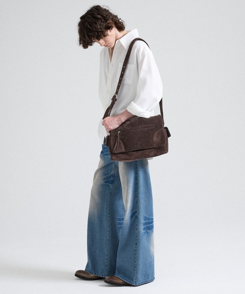 ト*ラ様 【Parts Lab.】Cow Suede Flap Shoulder Parts Lab. ショルダーバッグ 「Parts Lab.」Cow Suede Flap Shoulder