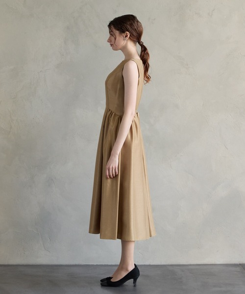 「AIMER」 ノースリーブワンピース MEDIUM ボルドー レディース_画像3