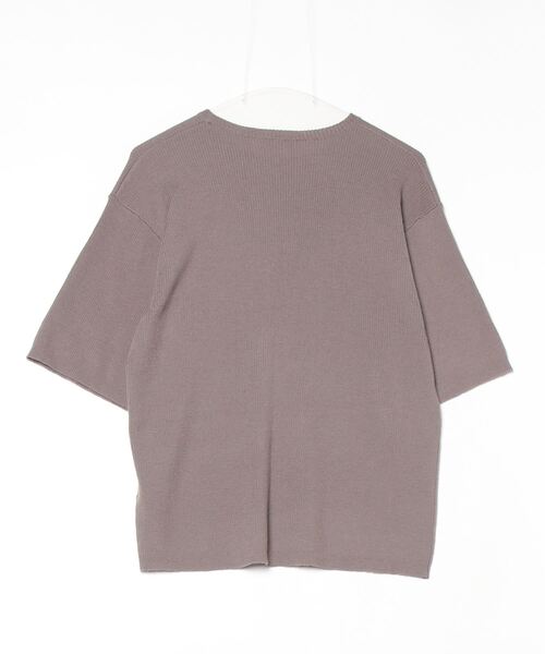 「DEMYLEE」 半袖ニット X-SMALL ブラウン レディース_画像2