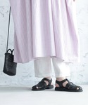 パンツ 亜麻リネンのレギンス レディースの詳細画像2