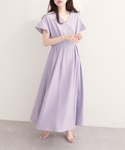 natural couture ワンピース 「sherbet line」接触冷感カシュクール