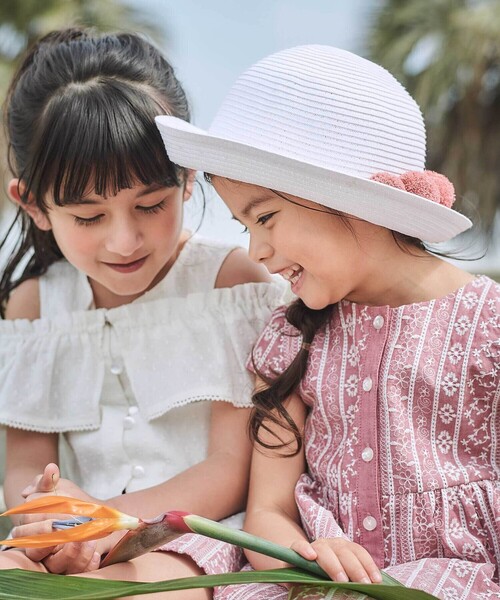 べべ　ワンピース BeBe（ベベ） ワンピース 「お揃い」シャンブレーレース刺しゅう