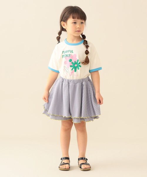 「BEAMS mini」 「KIDS」キュロット 130 ミント キッズ_画像7