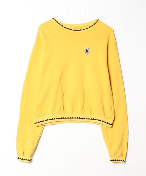stussyスウェット STUSSY（ステューシー） ワンポイントスウェットカットソー S イエロー