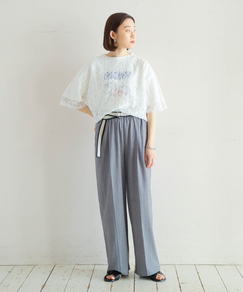 「NOMBRE IMPAIR」 半袖カットソー FREE ホワイト レディース_画像7