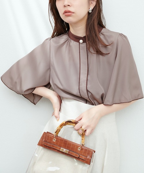 「natural couture」 半袖ブラウス FREE ベージュ レディース_画像5