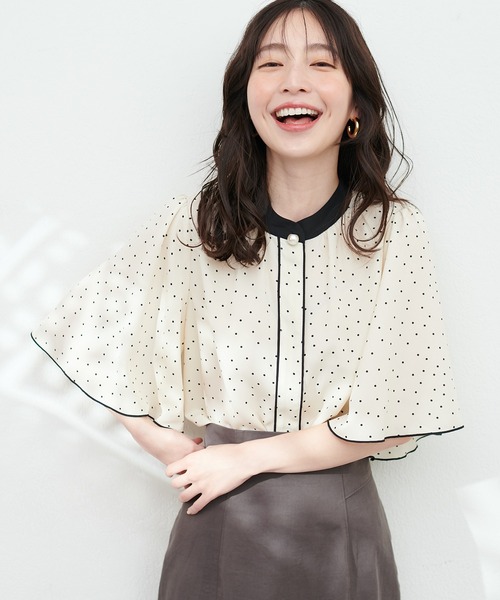 「natural couture」 半袖ブラウス FREE ベージュ レディース_画像6