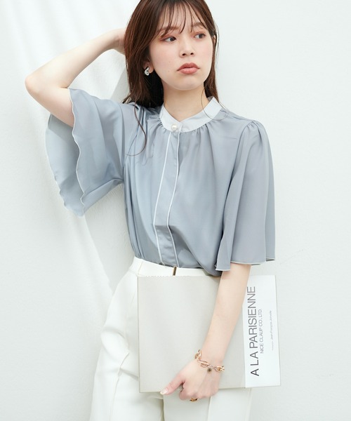「natural couture」 半袖ブラウス FREE ベージュ レディース_画像7