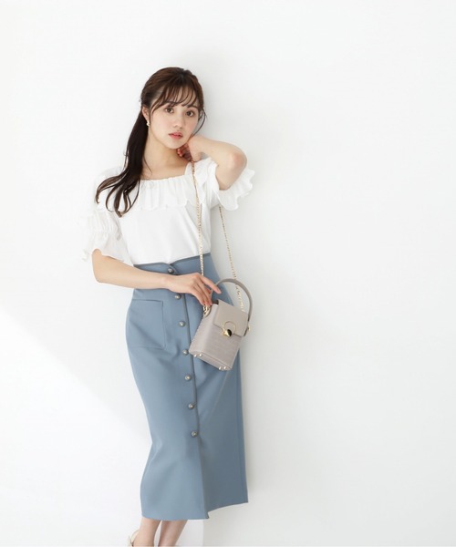 「PROPORTION BODY DRESSING」 タイトスカート SMALL ライトグリーン レディース_画像9