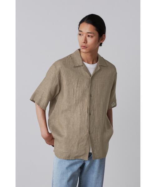 YLEVE（イレーヴ） シャツ 半袖 YLEVE / LINEN POPLIN SHIRT メンズ