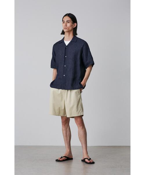 YLEVE（イレーヴ） シャツ 半袖 YLEVE / LINEN POPLIN SHIRT メンズ