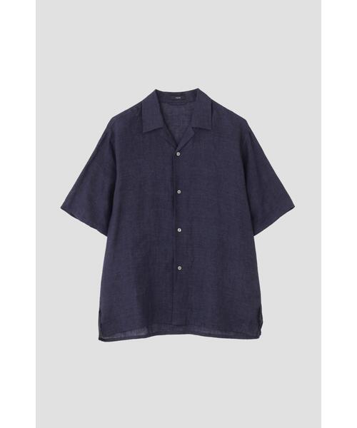 YLEVE（イレーヴ） シャツ 半袖 YLEVE / LINEN POPLIN SHIRT メンズ