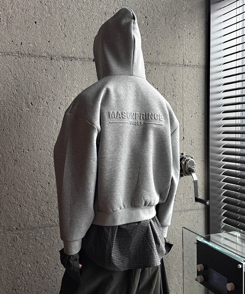 「MASONPRINCE」 ジップアップパーカー L ブラック メンズ_画像2