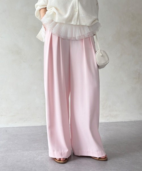 「DouDou」 パンツ F ホワイト レディース_画像7