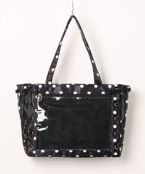 WEGO（ウィゴー） トートバッグ WEGO/ポルカドットレースアップ痛
