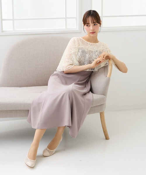 AIMER（エメ） パーティードレス ドレス スパンコールレースブラウス 