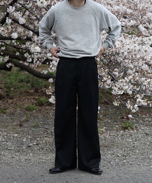 「CALLNE」 スラックス L チャコールグレー メンズ_画像5