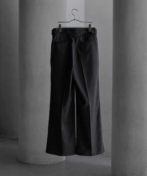 「CALLNE」 スラックス L チャコールグレー メンズ_画像9