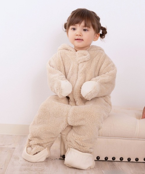 ロンパース・カバーオール MONMIMI Baby Farbor Waffle suit SweetMommy（スウィートマミー） ベビー服 ロンパース アニマル