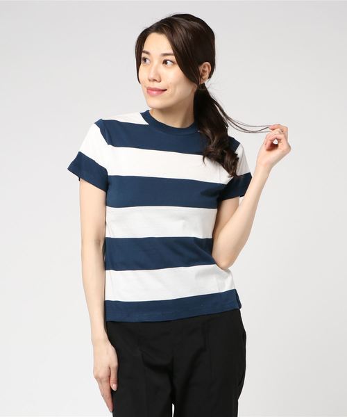 tシャツ ROLLAS ローラス / BIG STRIPE TEE ボックスストライプボーダーTシャツ / RO12939 レディース