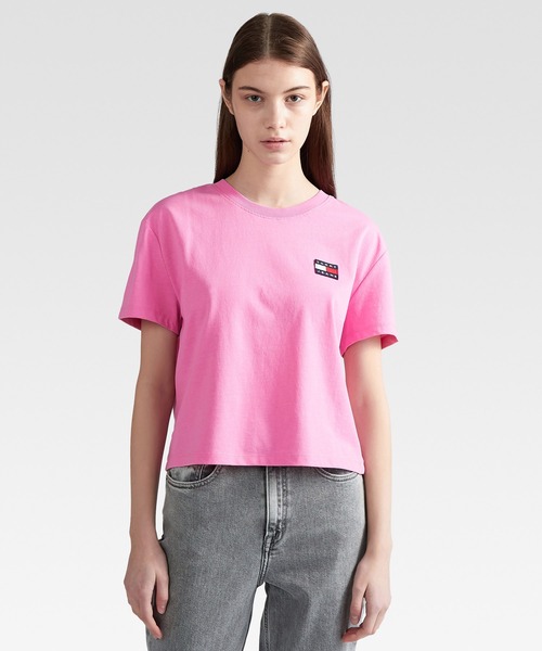 【 JEANS】★バッジTシャツ★正規品・関税込☆ TOMMY JEANS tシャツ オーバーサイズ バッジ Tシャツ