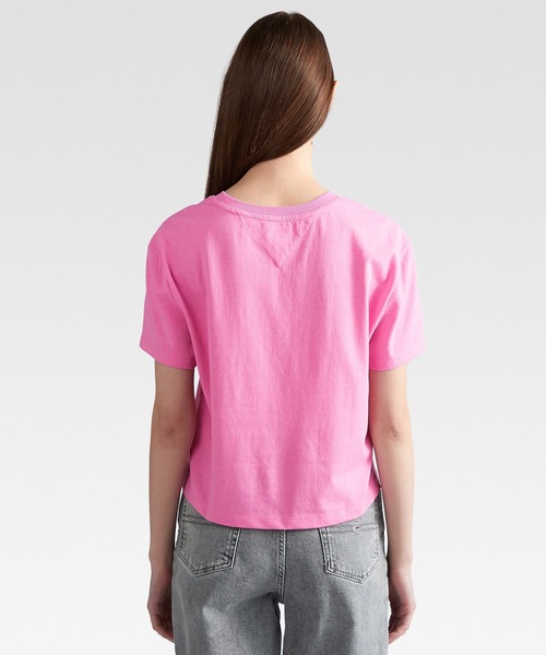 TOMMY JEANS tシャツ オーバーサイズ バッジ Tシャツ
