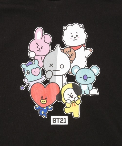 BT21 パーカー ビーティーイシビル プルパーカー レディース