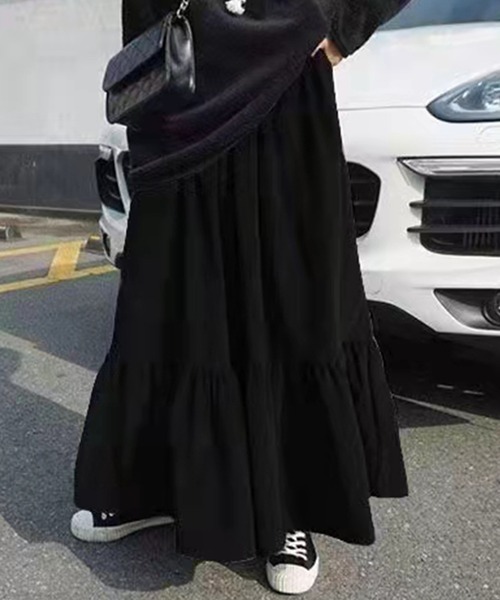 DAY CLOSET スカート 「ロング丈/中厚手」大人っぽ コーデュロイ