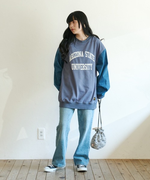 vintage スウェット　リメイクスウェット POWER TO THE PEOPLE トレーナー スウェット ヴィンテージ