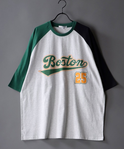 tシャツ Tシャツ wide silhouette stadium logo Tshirt/ワイドシルエット スタジアムロゴ ラグラン T