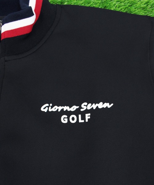 GIORNO SEVEN ゴルフ 刺繍ロゴ ジップアップ 上下セットアップ