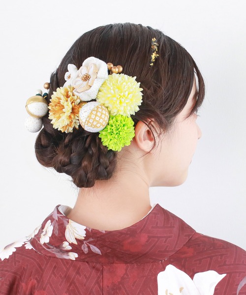 KYOETSU（京越） 成人式・卒業式用 髪飾り 美和花 12点セット