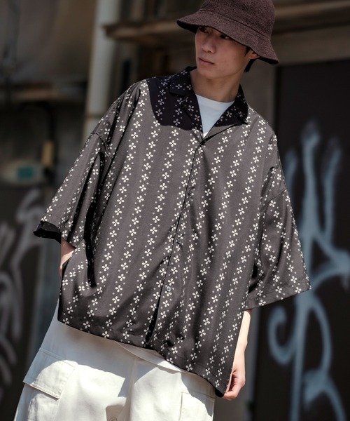 超希少　ficce フィッチェ　レーヨン　柄シャツ　オープンカラーシャツ ZIP FIVE（ジップファイブ）の「【loot box】 レーヨンタッチ 総