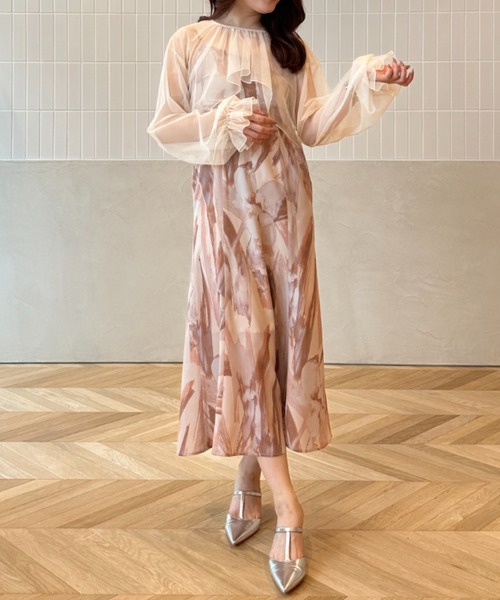 eimy istoire ワンピース Sasha flower paint コンビワンピース  