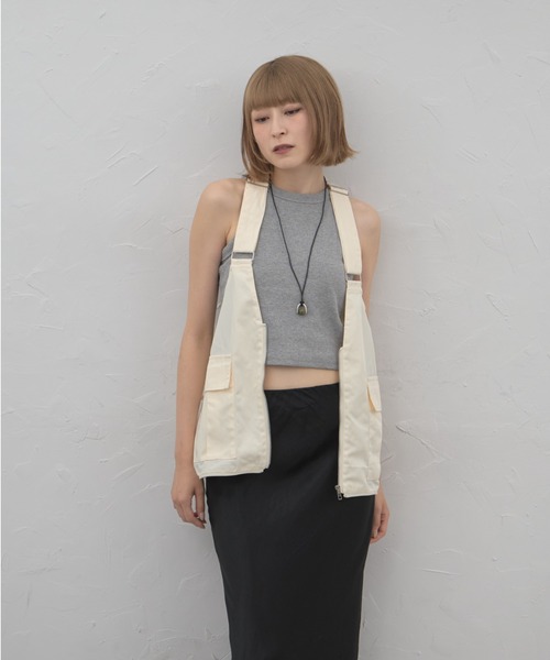 leimn ベスト ジレ 2WAYサスペンダートップス レディース : ZOZOTOWN