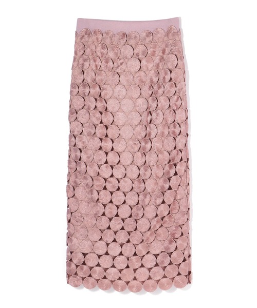 スカート 「AULA」ラウンドパターンレーススカート レディース  