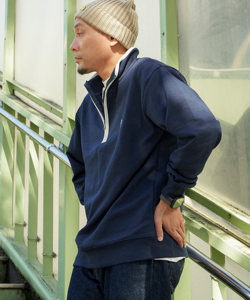 NO NEED（ノーニード） トレーナー スウェット スウェットハーフジップ