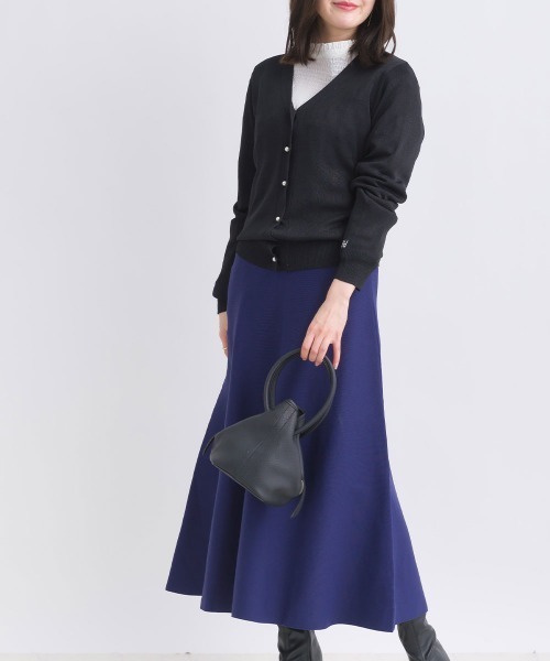 PICCIN（ピッチン） カーディガン パールボタン刺繍入りラメ