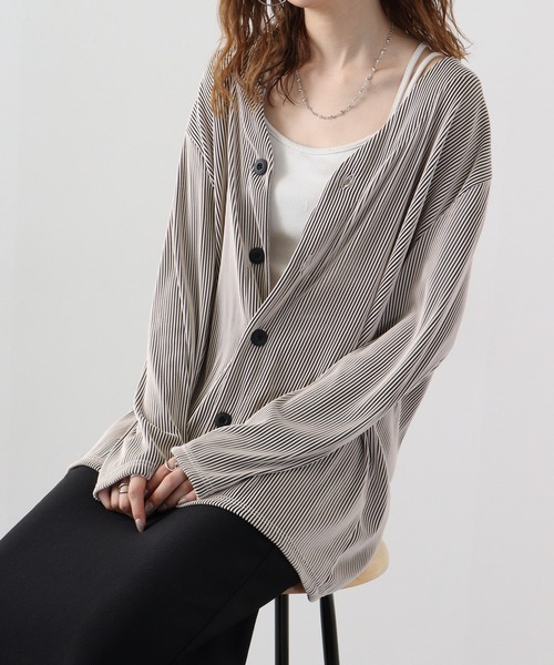 EVOLUTION（エボリューション） カーディガン Pleated mode cardigan
