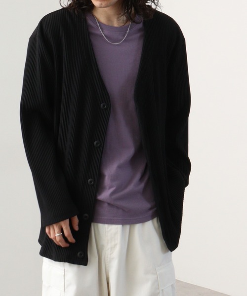 pleats by monica リバーシブル　プリーツカーディガン EVOLUTION（エボリューション） カーディガン Pleated mode cardigan