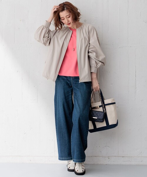 ★美品★23区★ナイロン2WAYストレッチブルゾン 23区 ブルゾン ジャンバー 「洗える/撥水加工」ナイロン2WAY